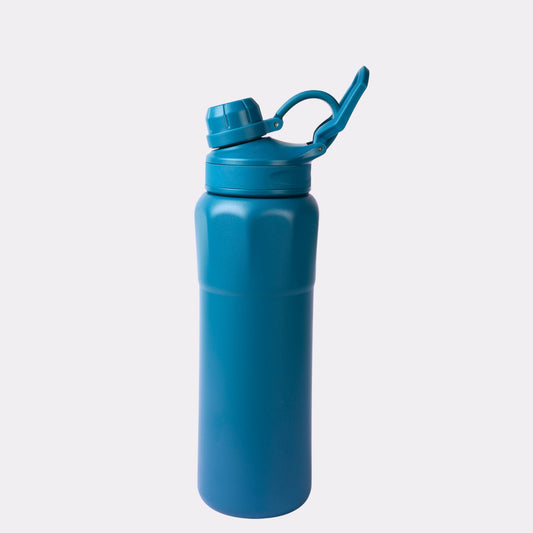 Personalized Teal Sports Water Bottle – Custom Engraved Matte 1L BPA-Free Gym Bottle with Handle Clip