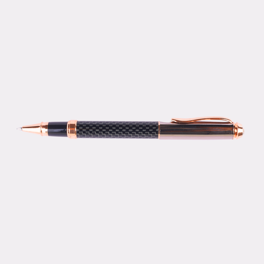 Engraved Carbon Fiber Pen with Rose Gold – Premium Personalized Gift for Executives