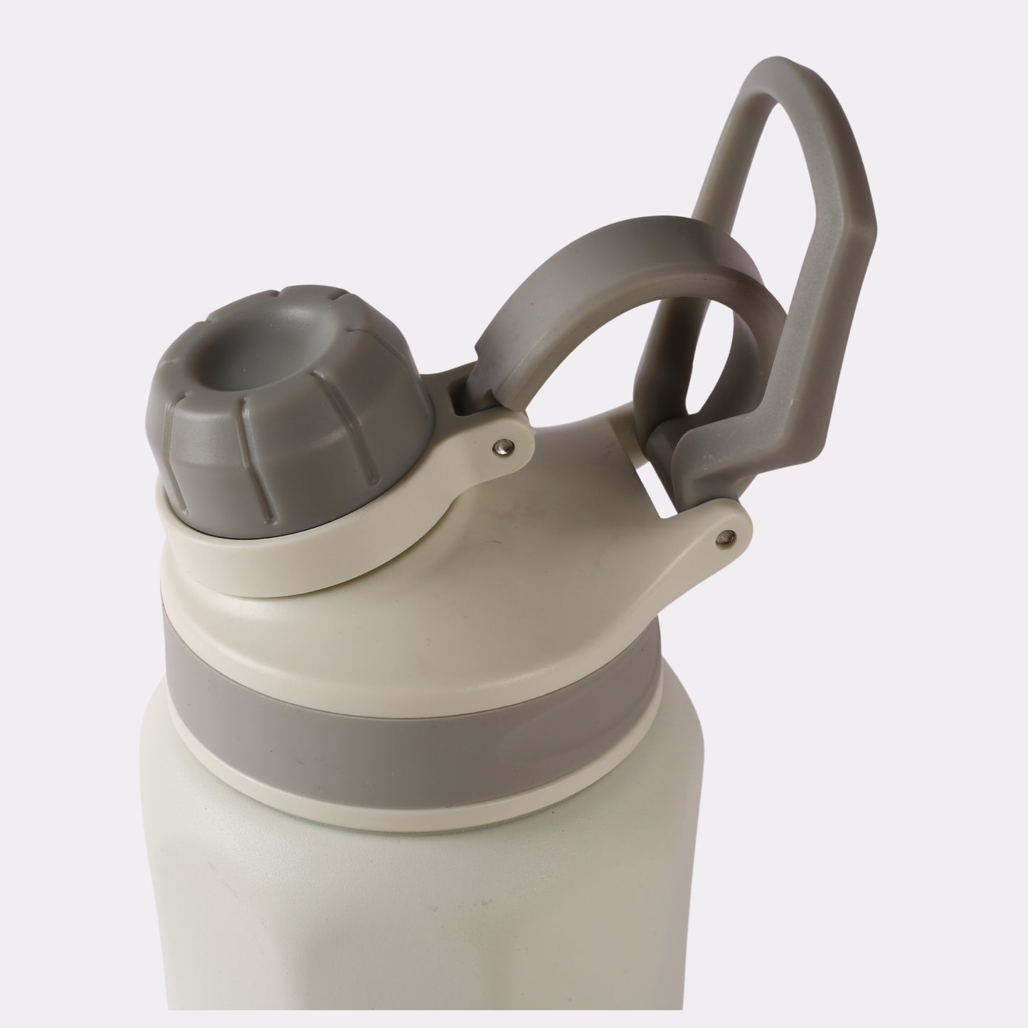 Personalized White Water Bottle – Custom Engraved Matte 1L BPA-Free Sports Bottle with Handle Clip