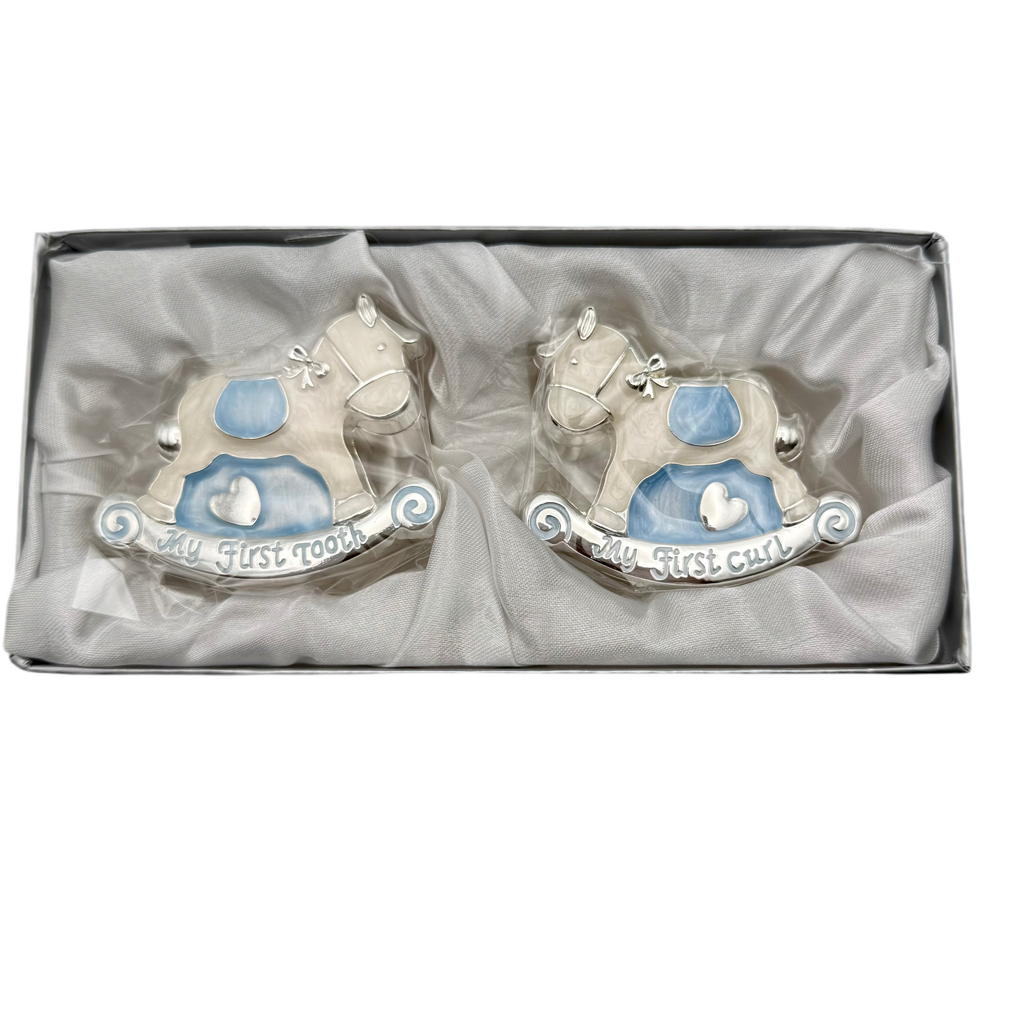Baby Keepsake Box Set – My First Tooth & My First Curl Rocking Horse | Personalized Baby Gifts Canada
