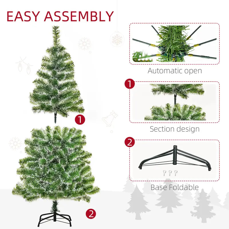 5ft Artificial Christmas Tree Canada | Full & Realistic Holiday Tree with Stand | Lights Included Separately | Christmas Tree Mississauga & Holiday Décor