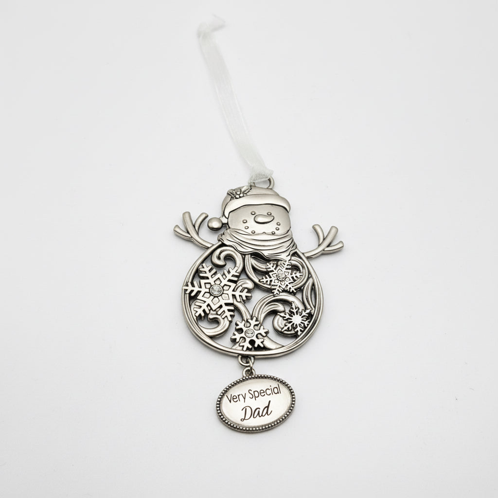 Dad Christmas Ornament | Personalized Engraved Ornament for Father | Custom Christmas Gift Canada