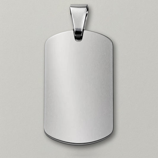 Engraved Stainless Steel Dog Tag Pendant