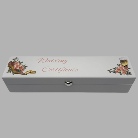 Engraved Wedding Certificate Box – Personalized Marriage Keepsake Gift Canada