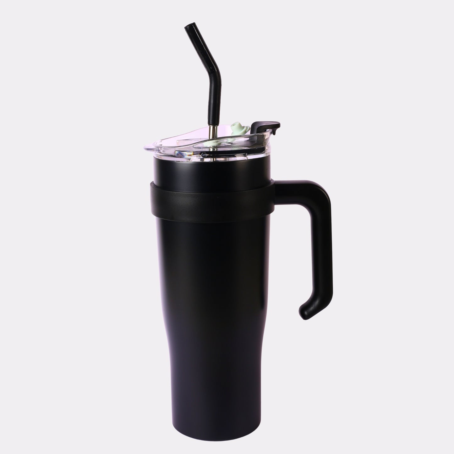 3-Piece Black Stainless Steel Tumbler Set – 30 oz Engraved Mug with Handle + Two 12 oz Cups