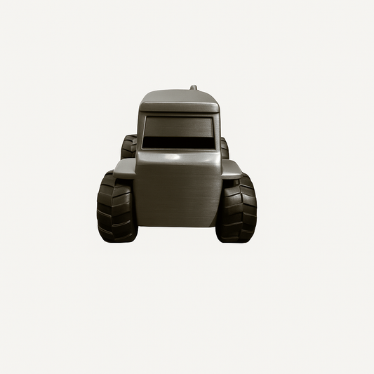 Engraved Tractor Coin Bank – Metal Bulldozer Piggy Bank for Kids | Personalized Construction Gift