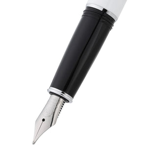Cross Lume Porcelain White Fountain Pen with Polished Chrome – Personalized Gift Canada Engravables - thumbnail 6
