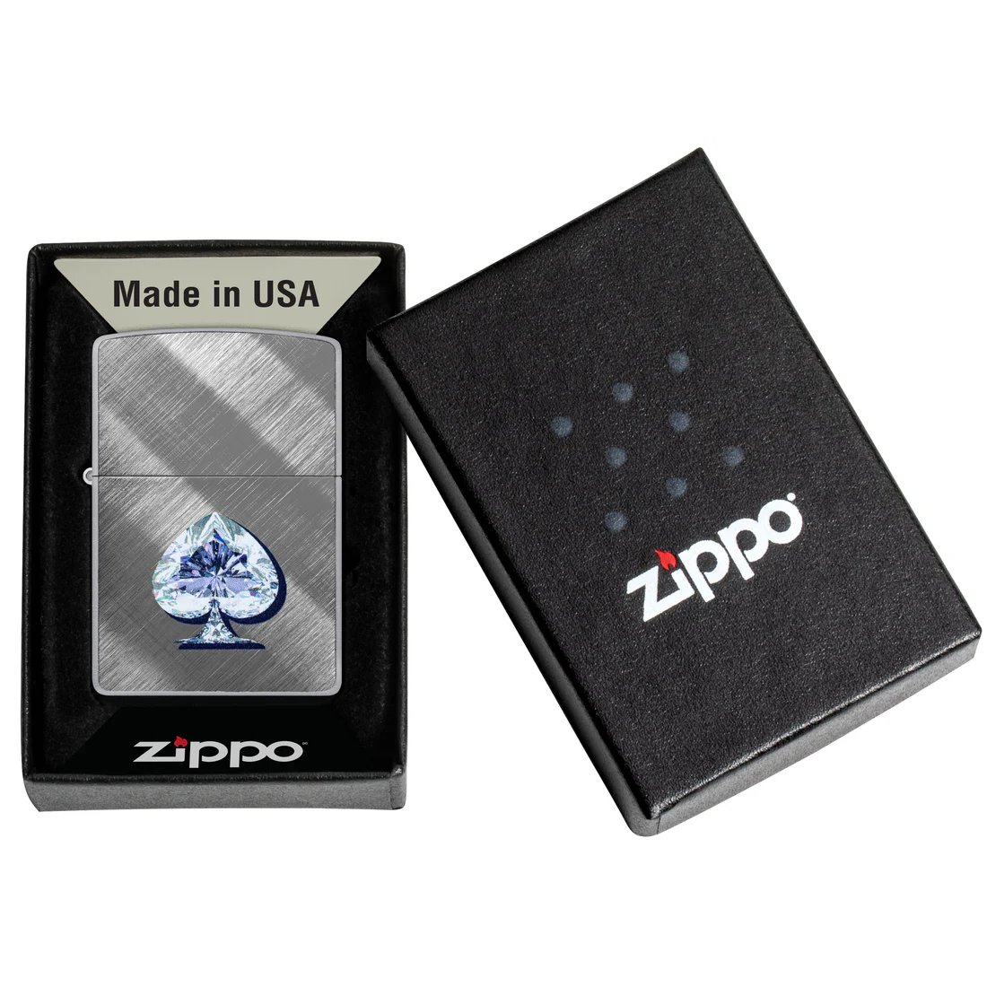 Custom Engraved Zippo Lighter Canada – Ace of Spades Diamond Design | Personalized Gift for Him