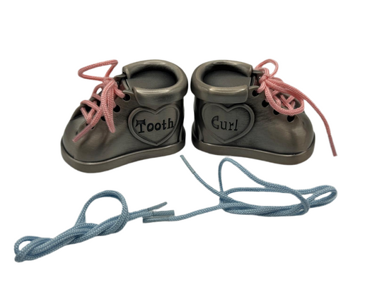 Personalized "Tooth & Curl" Baby Keepsake Shoes – Custom Engraved Memory Gifts for Babies in Canada