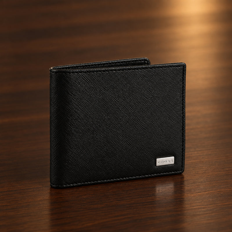 Cross Genuine Leather Black Wallet | Personalized Engraved Wallet Canada Engravables