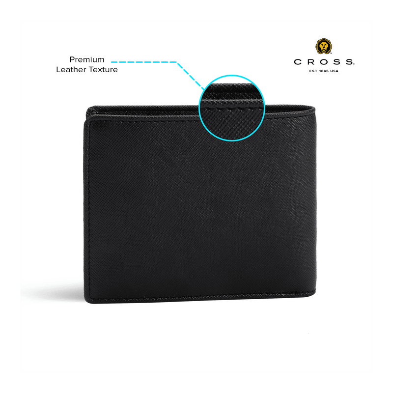 Cross Genuine Leather Black Wallet | Personalized Engraved Wallet Canada Engravables