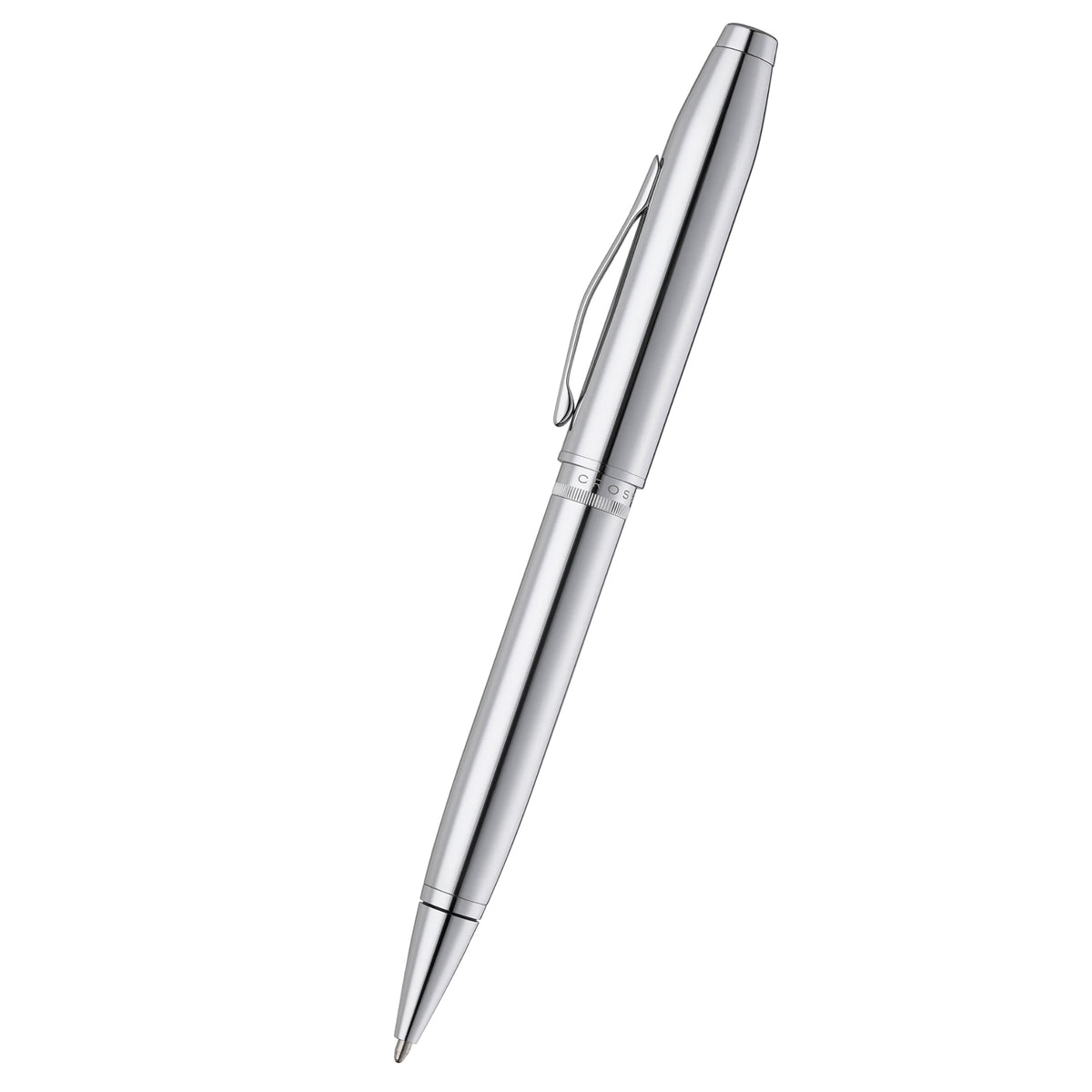 Personalized Cross Foundry Polished Chrome Ballpoint Pen with Polished Chrome Appointments Engravables
