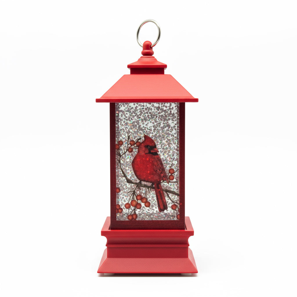 Light-Up Cardinal Christmas Lantern – Unique Christmas Gift Canada, Personalized Holiday Decoration, Custom Engraved Gift Mississauga