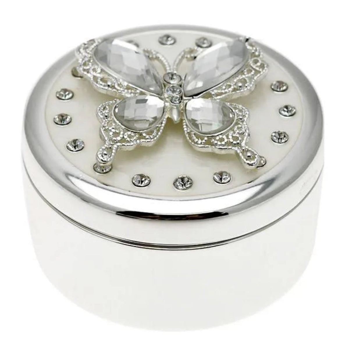 Personalized Silver Butterfly Jewellery Box – Custom Engraved Keepsake Gift Engravables