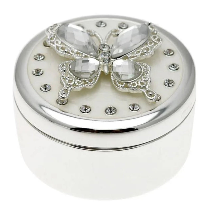 Personalized Silver Butterfly Jewellery Box – Custom Engraved Keepsake Gift Engravables