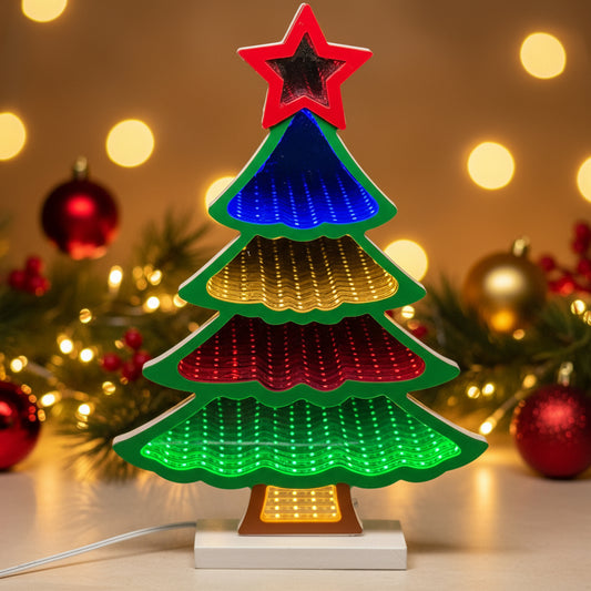 Christmas Gifts LED Christmas Tree Light Décor with USB Connection | Multicolor Infinity Mirror Light | Holiday Decoration Canada