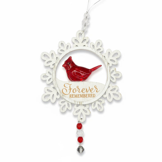 Forever Remembered Cardinal Memorial Ornament – Personalized Christmas Remembrance Gift Canada, Custom Engraved Ornament Canada