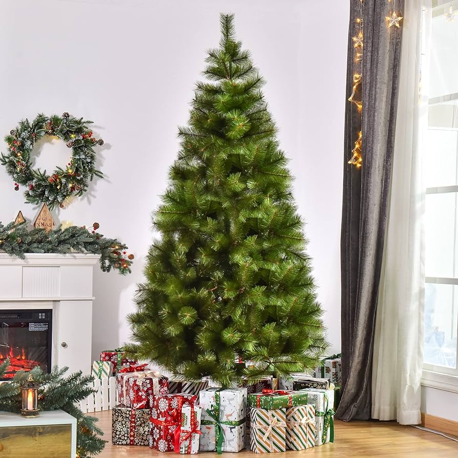 6-Foot Artificial Christmas Tree with Lights Included | Full Holiday Tree | Perfect for Home & Office Décor