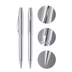 Personalized Cross Foundry Polished Chrome Ballpoint Pen with Polished Chrome Appointments Engravables - thumbnail 5