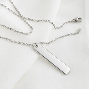 Personalized Necklace – Stainless Steel Custom Name Necklace Engravables - thumbnail 1