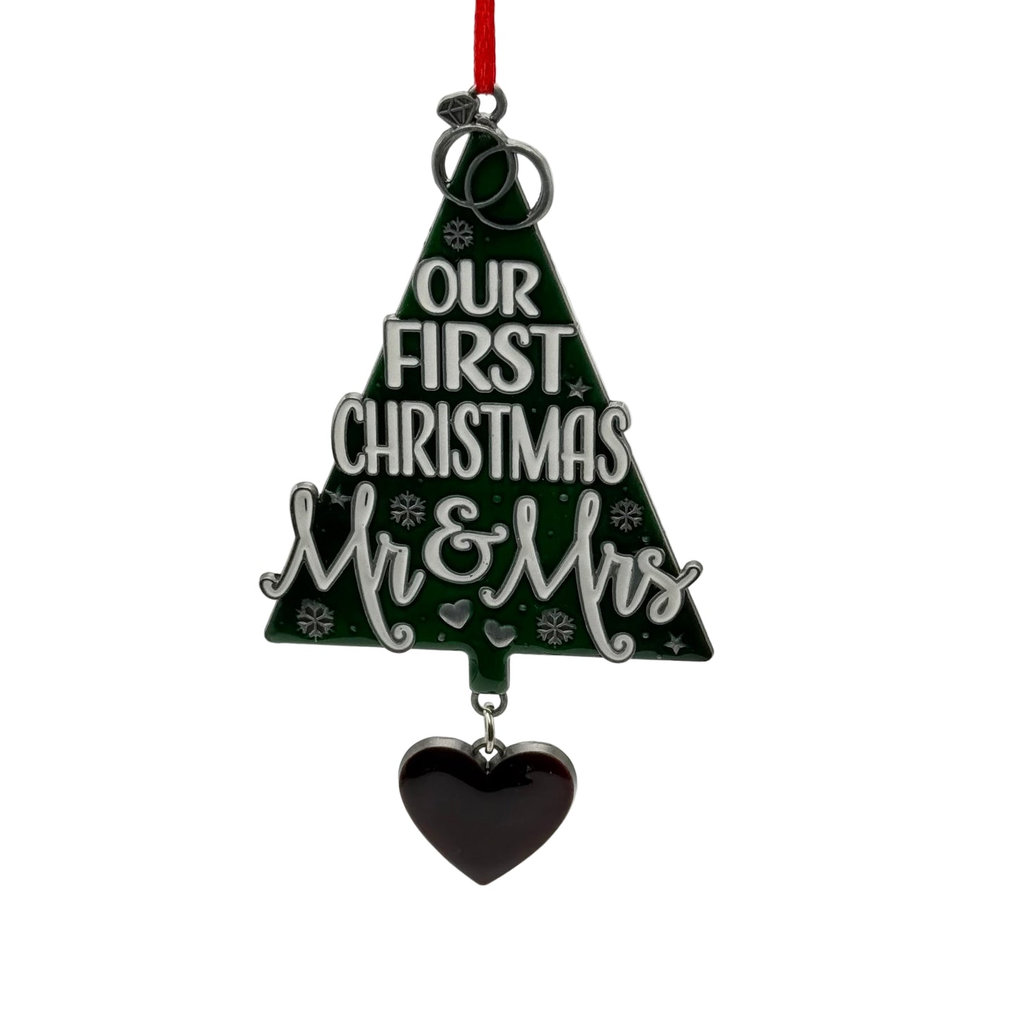 Our First Christmas as Mr. & Mrs. Ornament | Personalized Wedding Ornament | Custom Engraved Christmas Gift for Couple | Newlywed Ornament Canada