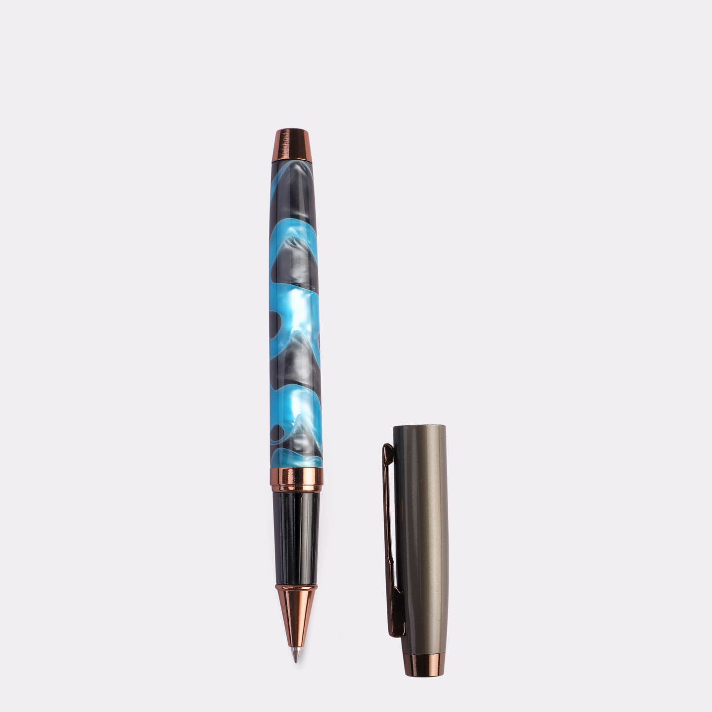 Engraved Marbled Blue Executive Pen – Personalized Gift for Artists & Professionals