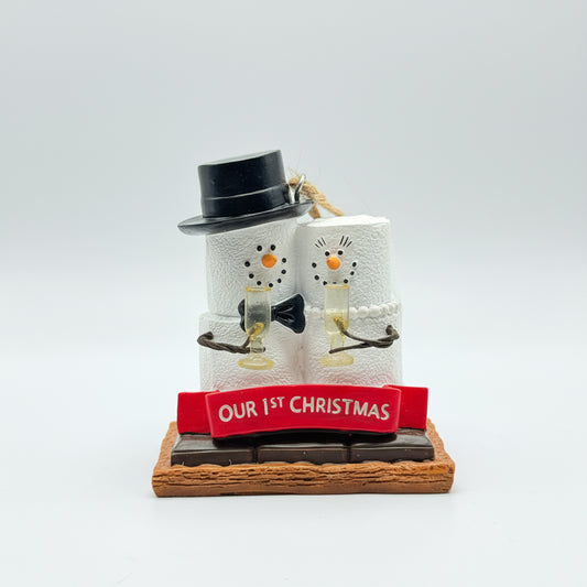 Our 1st Christmas Couple Ornament – Personalized Christmas Gift for Couples, Custom Engraved Ornament Canada & Mississauga