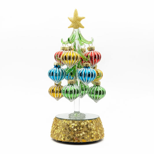 Christmas Gift Light-Up Glass Tree – Personalized Christmas Decoration, Unique Custom Gift Canada, Engraved Keepsake Under $30