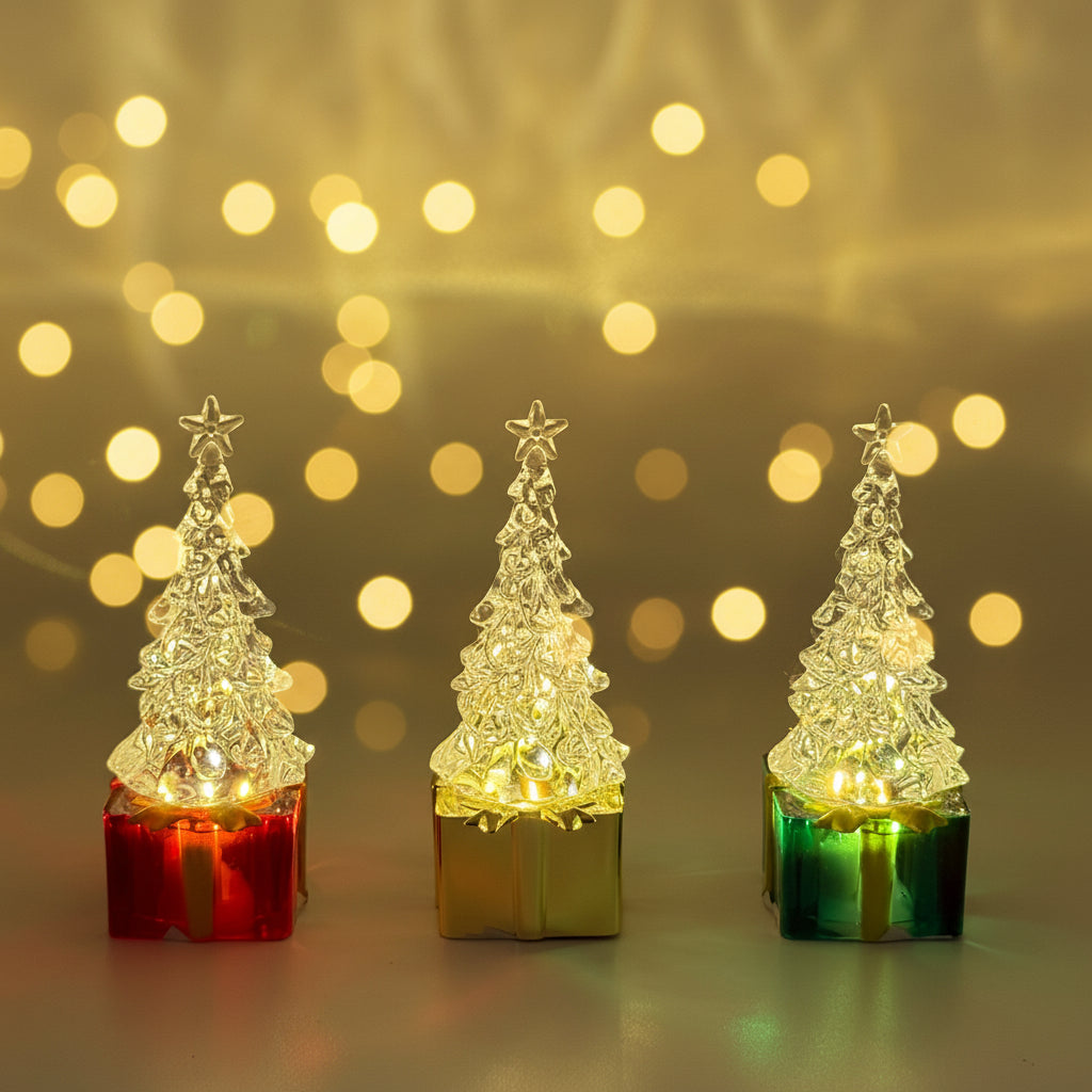 Christmas Gifts – LED Light-Up Crystal Christmas Tree Decoration | Holiday Decor Canada | Perfect Gift for Home, Office & Kids Room