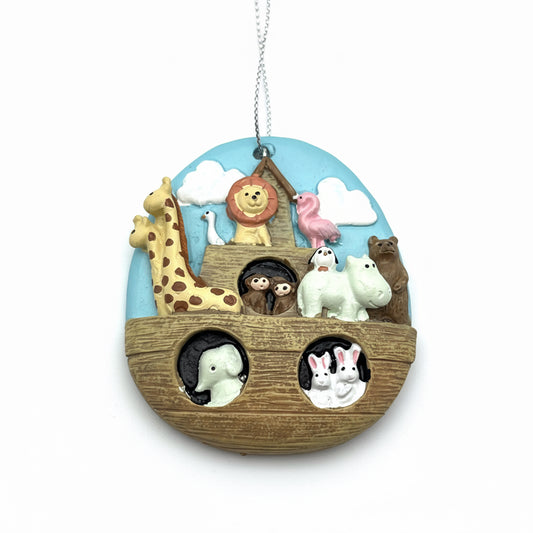 Noah’s Ark Christmas Ornament | Personalized Baby’s First Christmas Ornament | Custom Engraved Religious Gift | Kids Keepsake Ornament Canada
