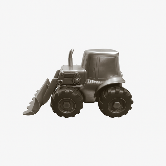 Engraved Tractor Coin Bank – Metal Bulldozer Piggy Bank for Kids | Personalized Construction Gift