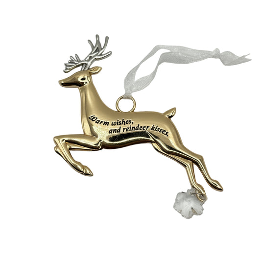 Christmas Gifts – Reindeer Ornament “Warm Wishes and Reindeer Kisses” | Holiday Tree Decoration | Personalized Christmas Gifts Canada