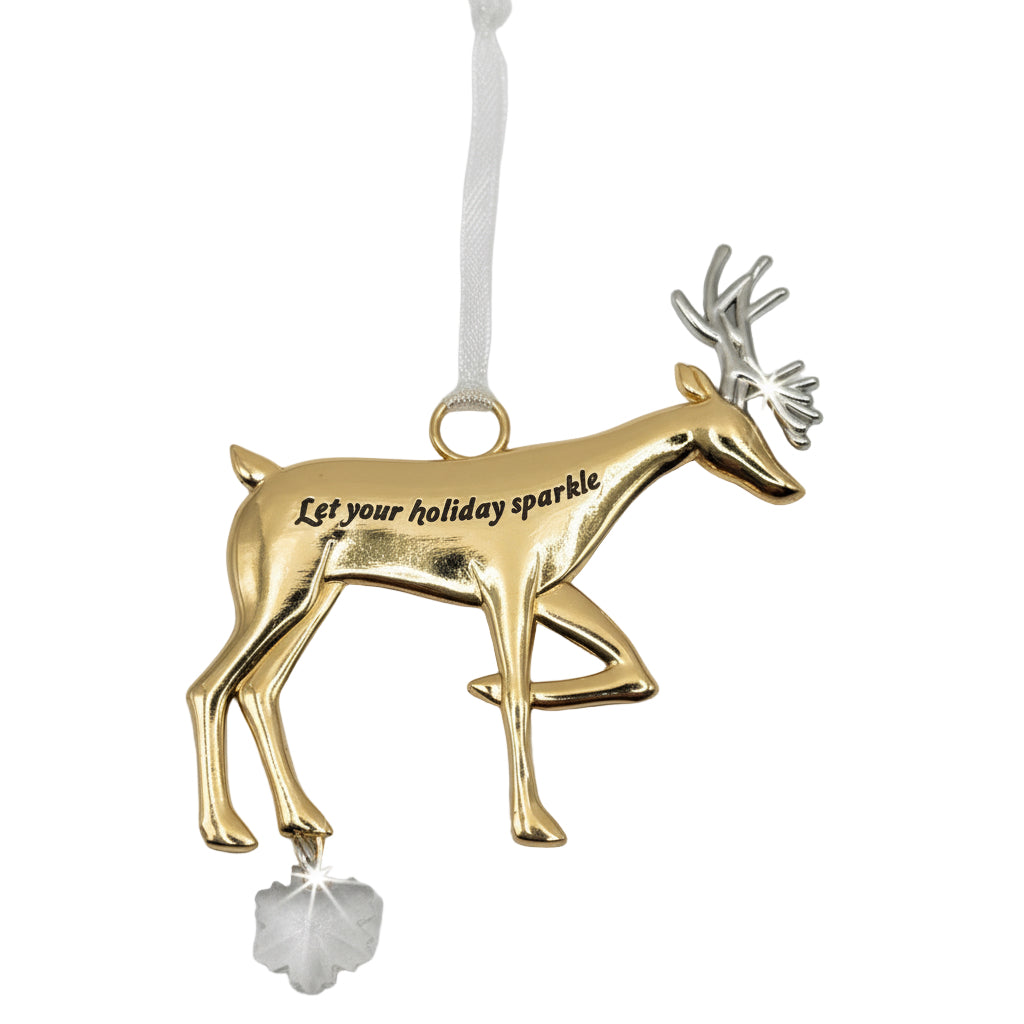 Christmas Gifts – Reindeer Ornament “Let Your Holiday Sparkle” | Personalized Christmas Ornaments Canada | Holiday Tree Decoration Gift