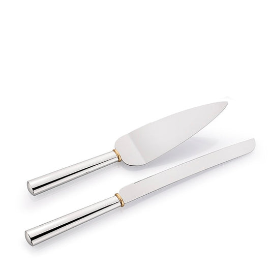 Engraved Cake Knife & Server Set Crystal Handle Engravables