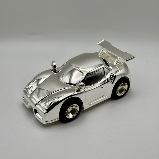 Engraved Keepsake Silver Sports Car – Luxury Collectible Gift