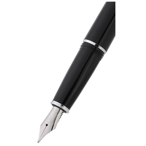 Cross Engraved Fountain Pen – Custom Black Chrome Luxury Gift Pen in Branded Box Engravables - thumbnail 4