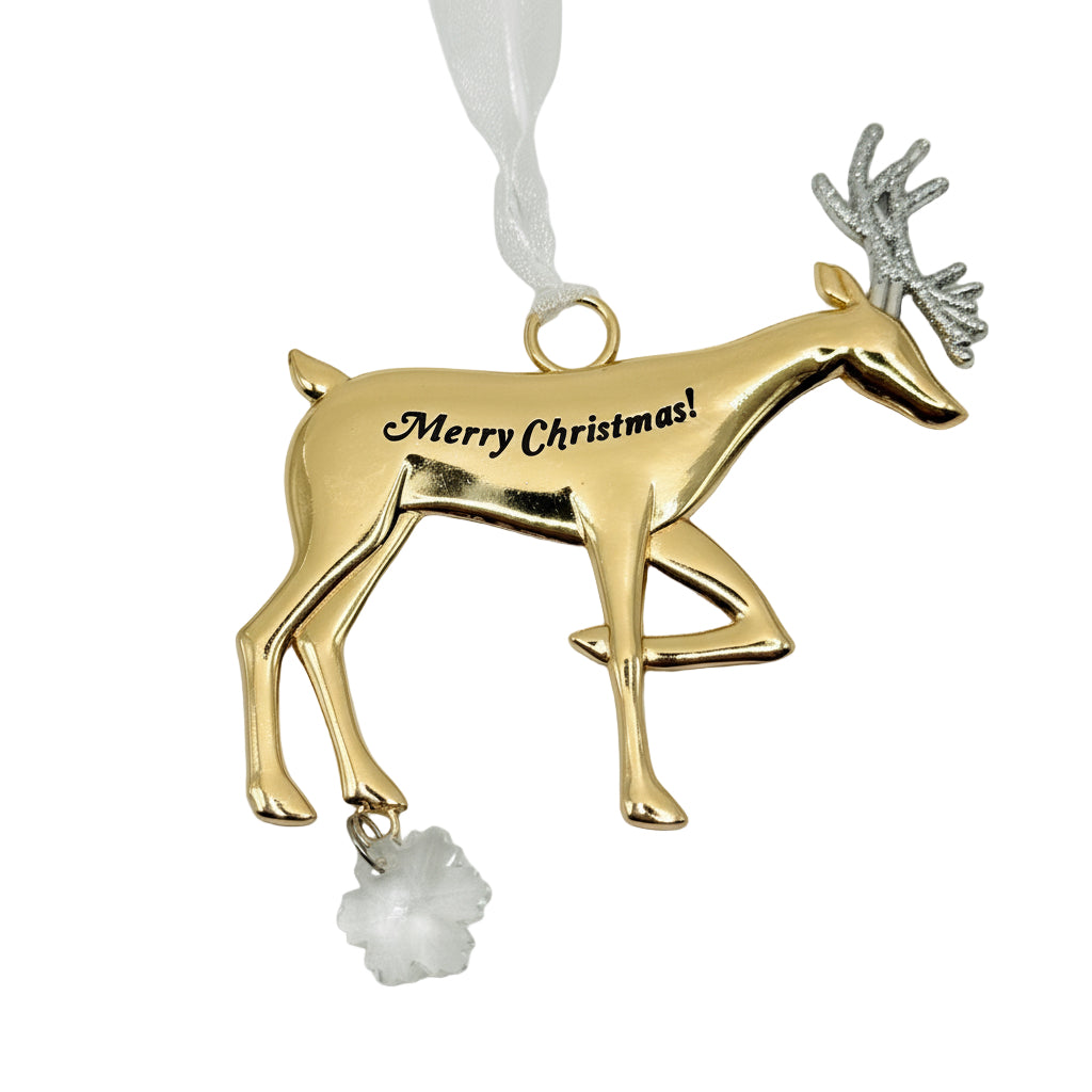 Christmas Gifts – Reindeer Ornament “Merry Christmas” | Personalized Christmas Ornaments Canada | Holiday Tree Decoration Gift