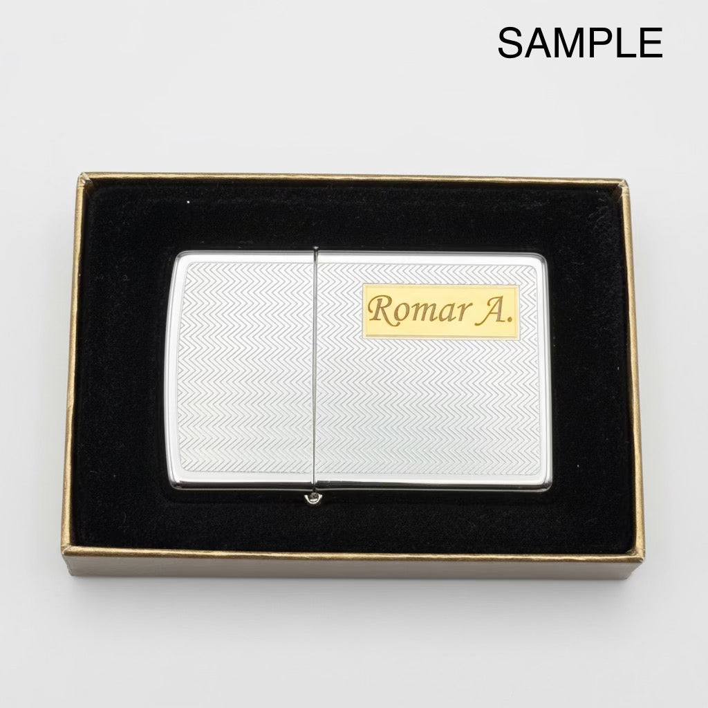 Engraved Zippo Lighter with Gold Accent – Personalized Windproof Lighter in Canada
