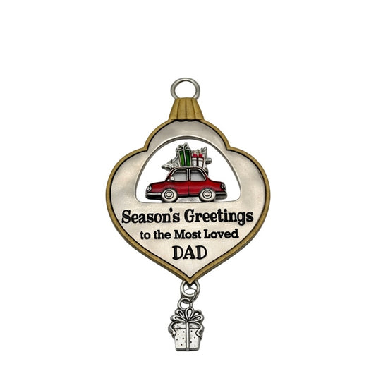 Merry Christmas Dad Ornament | Personalized Engraved Ornament for Father | Custom Holiday Gift | Christmas Keepsake Canada