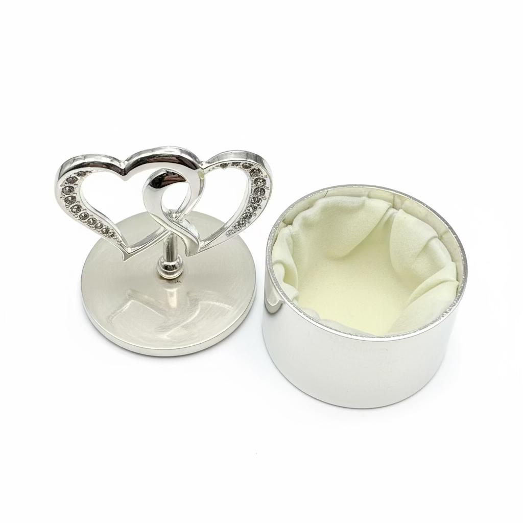 Personalized Jewelry Box – Silver Trinket Box with Crystals | Engraved Gifts Toronto, Mississauga, Alberta, Winnipeg & Canada