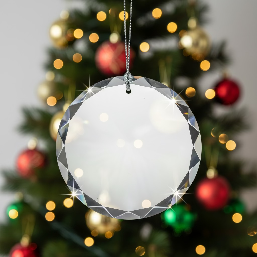 Personalized Crystal Ornament with Custom Engraving – Perfect Christmas Gift & Keepsake Decoration