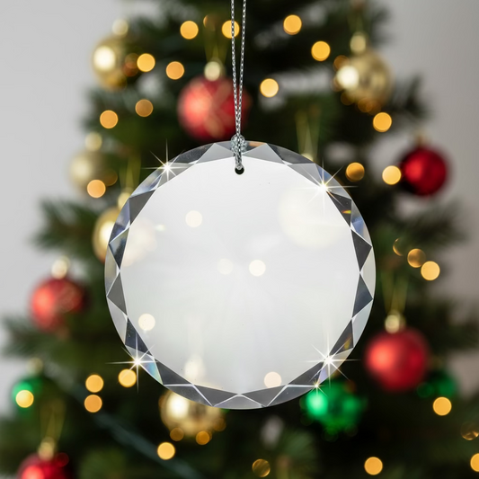 Personalized Crystal Ornament with Custom Engraving – Perfect Christmas Gift & Keepsake Decoration