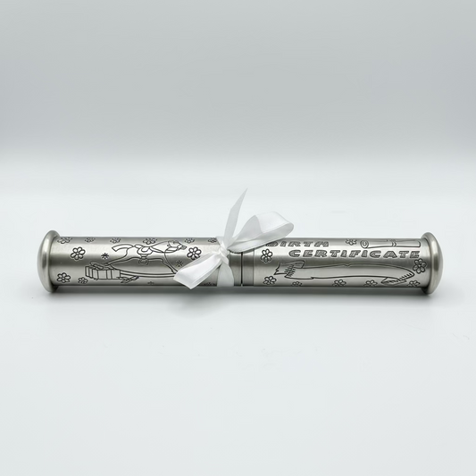 Engraved Certificate Holder – Personalized Baby & Baptism Keepsake Gift | Custom Newborn Gift Canada | Engravables Mississauga