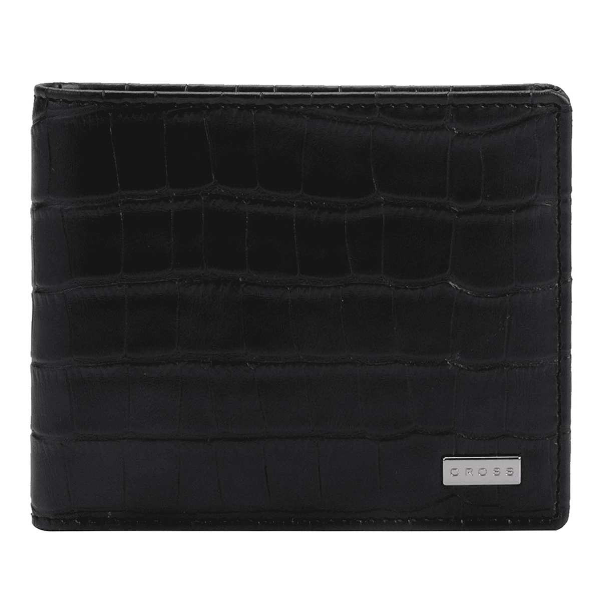 Cross Croco Black Leather Wallet – Personalized Wallet for Men | Custom Gift Canada Engravables