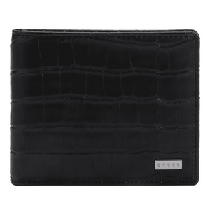 Cross Croco Black Leather Wallet – Personalized Wallet for Men | Custom Gift Canada Engravables - thumbnail 5