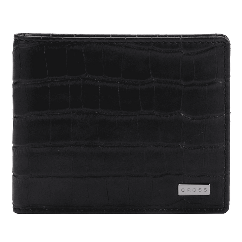 Cross Croco Black Leather Wallet – Personalized Wallet for Men | Custom Gift Canada Engravables
