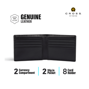 Cross Croco Black Leather Wallet – Personalized Wallet for Men | Custom Gift Canada Engravables - thumbnail 7