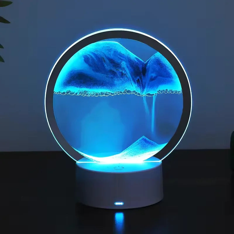 Christmas Gifts Canada – LED Moving Sand Art Lamp | Unique Home Décor Gift | Relaxing Personalized Desk Light for Him, Her, Friends & Family
