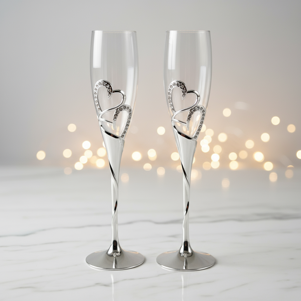 Engraved Champagne Flute – Personalized Wedding & Anniversary Toasting Glass | Canada-Wide Delivery