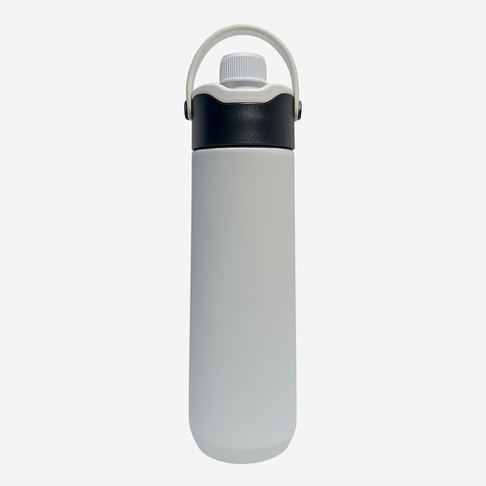Engraved White Water Bottle – Custom Matte Stainless Steel Bottle with Flip Cap